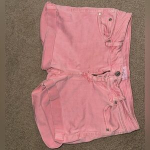 Celebrity Pink Jean material shorts.